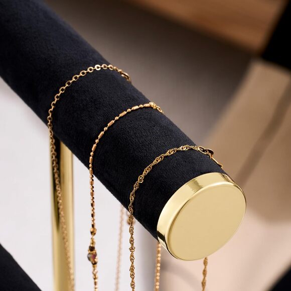 Jewelry Organizer Women Black 3 Tier Velvet Bracelet Watch Display Stand - Picture 4 of 7